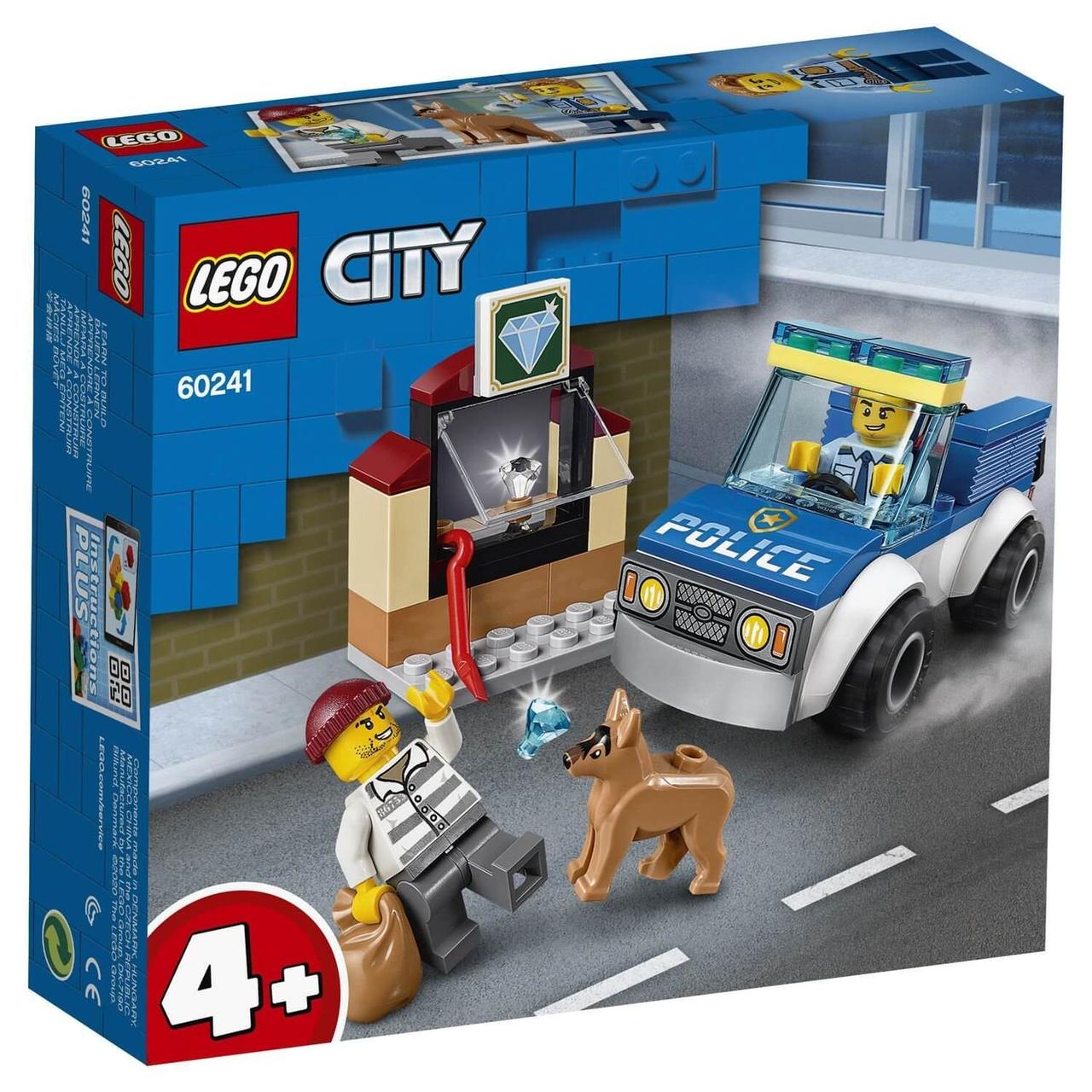 Lego City Игрушка Город Полицейский отряд с собакой