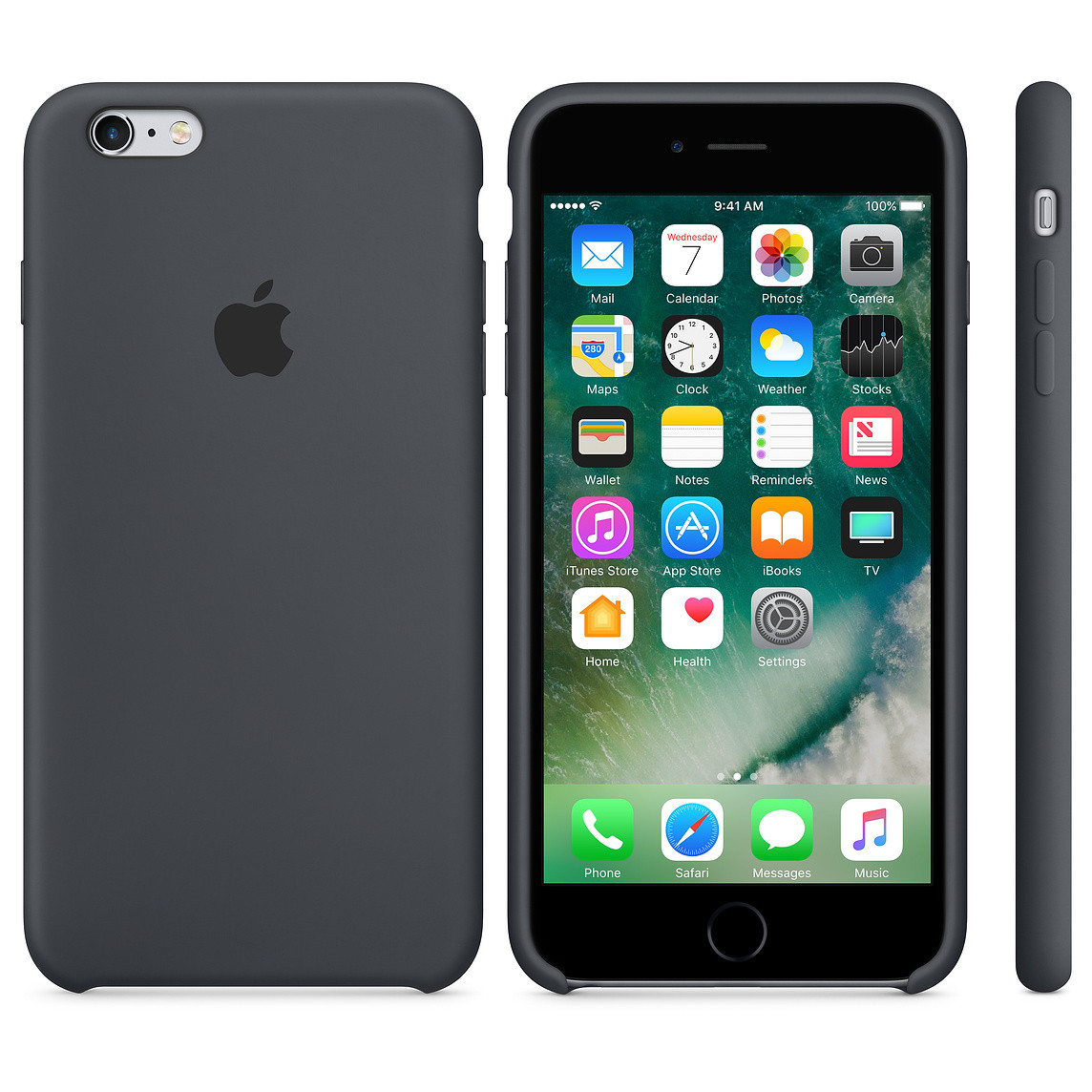 Силиконовый чехол для iPhone 6/6s (серый)