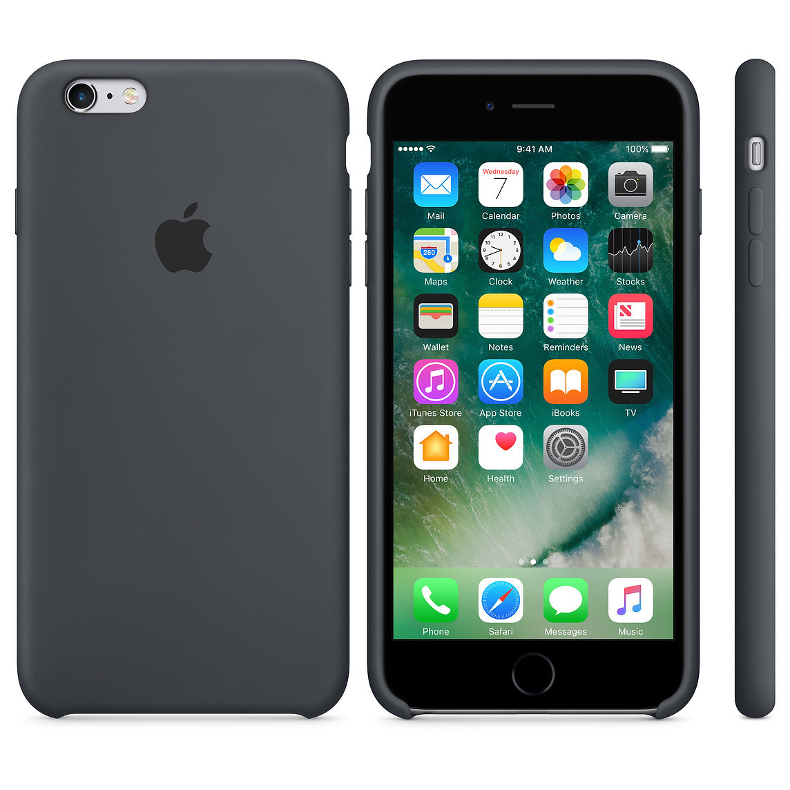 Силиконовый чехол для iPhone 6 Plus/6s Plus (серый)