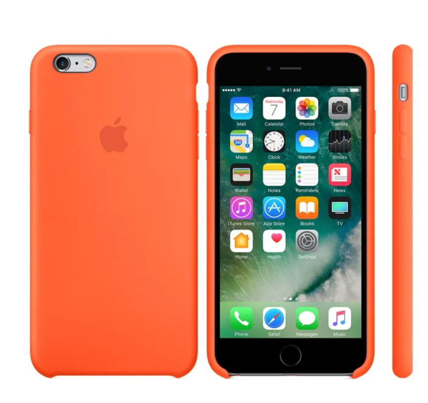 Силиконовый чехол для iPhone 6 Plus/6s Plus (оранжевый)