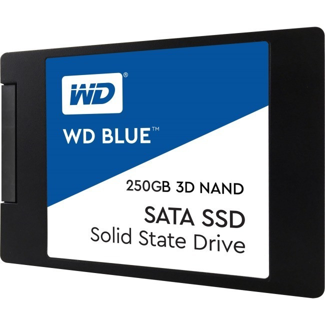 Western Digital WDS250G2B0A Твердотельный накопитель 250GB SSD Серия BLUE 3D NAND 2.5 SATA3 R550Mb/s - фото 1 - id-p72092030