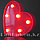 Светильник Сердце ночник красное сердце 17 x 17 см 6 ламп (на батарейках), фото 6