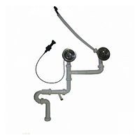 Двойной СИФОН для гранитных моек 3 1/2 с клапаном  АВТОМАТ