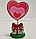 Настольная прищепка для визиток посланий и фотографий в виде сердца деревянные Валентинки в ассортименте, фото 6