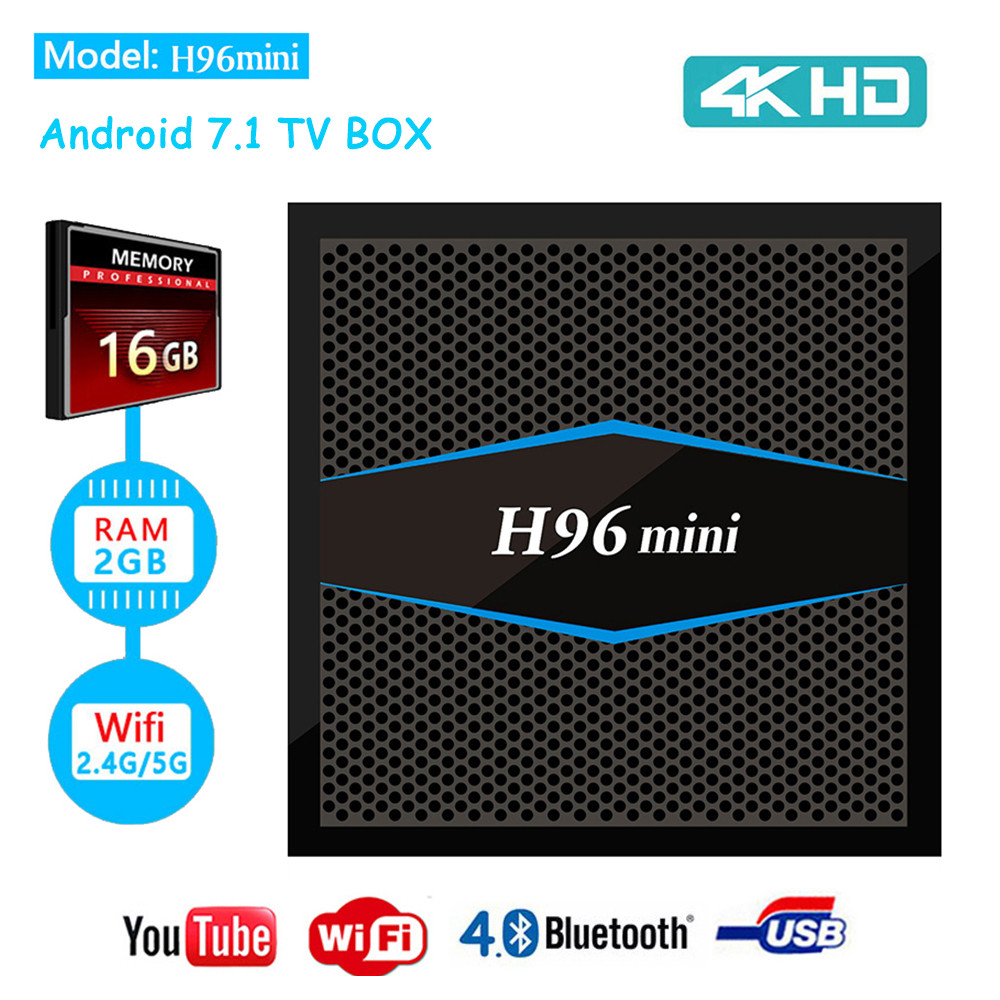 TV Box H96 MINI + 2/16 Гб,  ТВ приставка Smart TV Box Android UHD 4K Rockchip RK3318 smartbox, фото 1