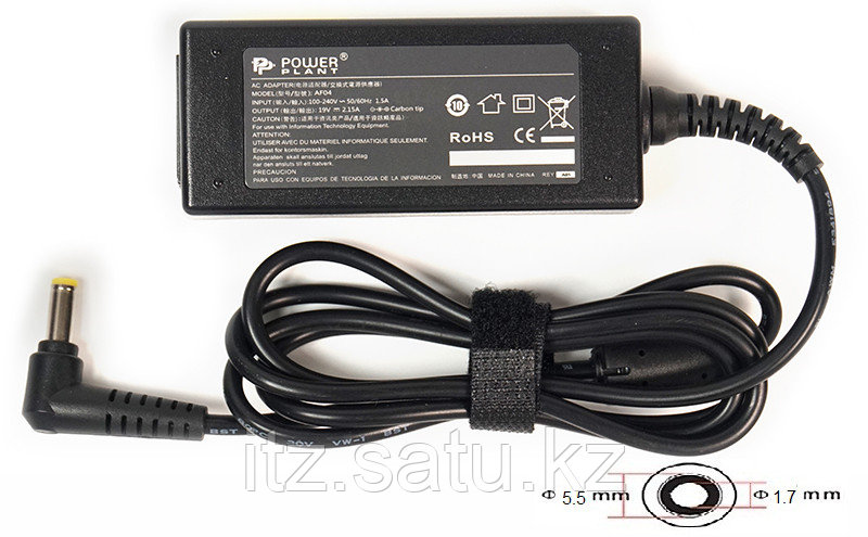 Блок питания для ноутбуков PowerPlant ACER 220V, 19V 40W 2.15A (5.5*1.7)