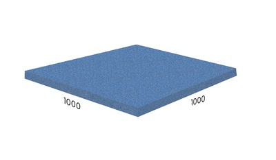 Резиновая плитка - напольное покрытие Standart 1000x1000x20 мм, м2