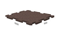 Резиновая плитка - напольное покрытие Standart Puzzle 1000x1000x25 мм, м2