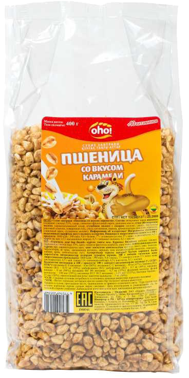 Сухой завтрак OHO "Пшеница с карамелью" 400 гр.