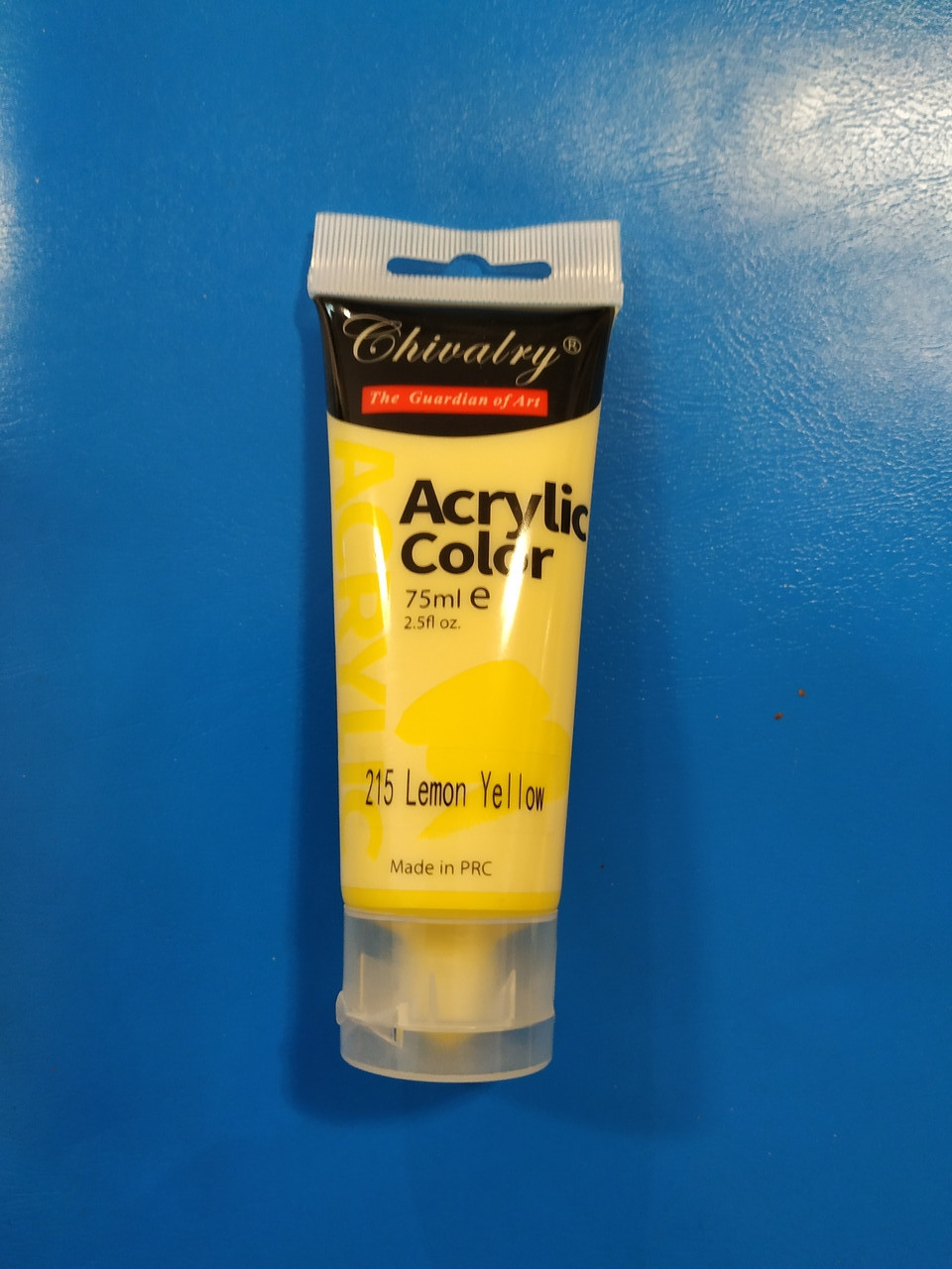 Краска акриловая 75ml в тубе , желтый (Lemon yellow)