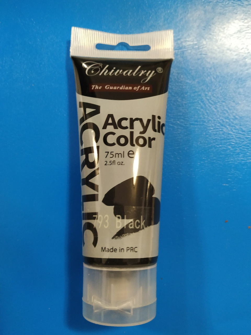Краска акриловая 75ml в тубе , черный