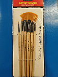 Набор кистей художественных "Artist Brush" из нейлона 6шт., Алматы, фото 2