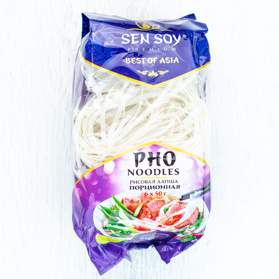 Лапша Sensoy рисовая Pho Noodles пакет 300гр