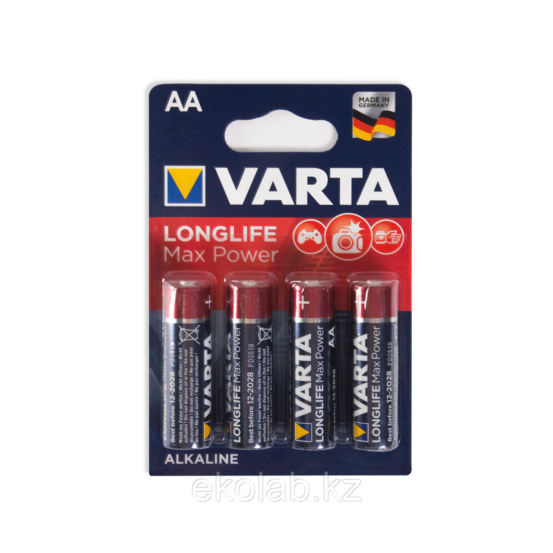 Батарейка VARTA Long Life Max Power Mignon 1.5V - LR6/ AA (4 шт) - фото 1 - id-p72209262