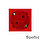 Shelbi Розетка одинарная 33° с з/к, 250 В, 16A 45х45, красная, фото 2