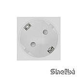 Shelbi Розетка одинарная 33° с з/к, 250 В, 16A 45х45, белая, фото 2