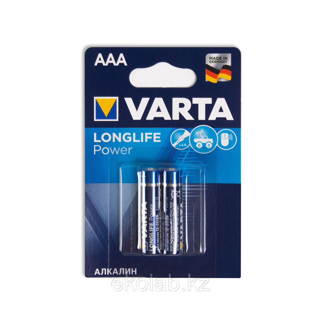 Батарейка VARTA Long Life Power Micro 1.5V - LR03/ AAA (2 шт) - фото 1 - id-p72230494