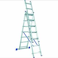 Лестница алюминиевая трехсекционная 3х6 оптом