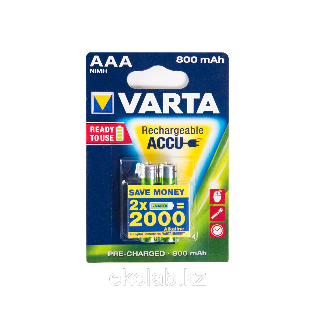 Аккумулятор VARTA R2U Micro 1.2V - HR03/AAA 800 мАч - фото 1 - id-p72255778