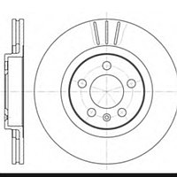 Диск тормозной передний Audi A3/Volkswagen Golf 4, Jetta обьем 1.8-2.0 с 1997-2004г