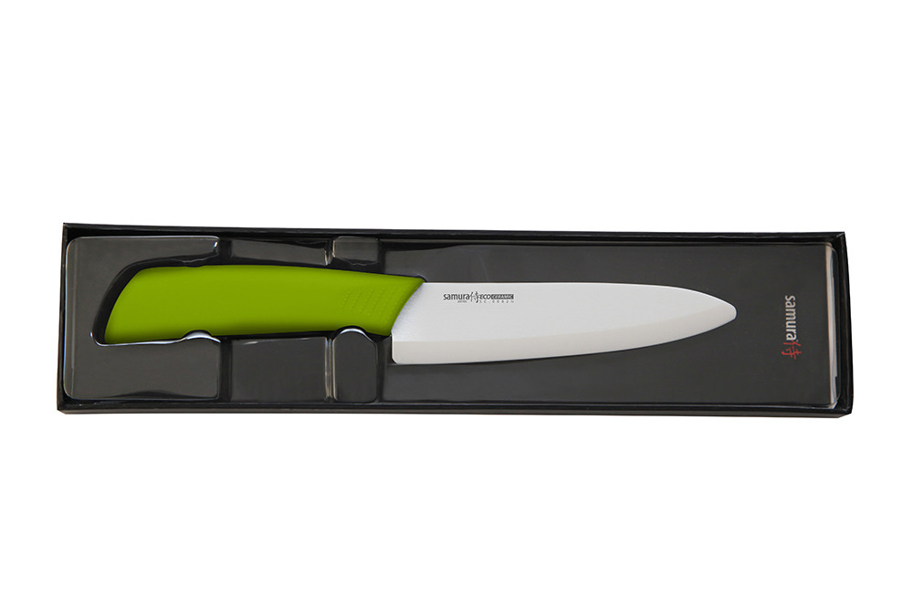 Нож кухонный "Samura Eco" Festival Шеф 175 мм, циркониевая керамика (Салатовый) - фото 3 - id-p1521725