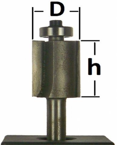 Фреза прямая кромочная с подшипником Глобус D=20l=40,d=8mm арт.1120 20х40