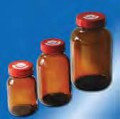 Бутылки с широкой горловиной Behr, стекло бесцветное или коричневое, с резьбовыми крышками