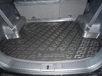 Коврик в багажник Chevrolet Captiva внедорожник (06-) (полимерный)