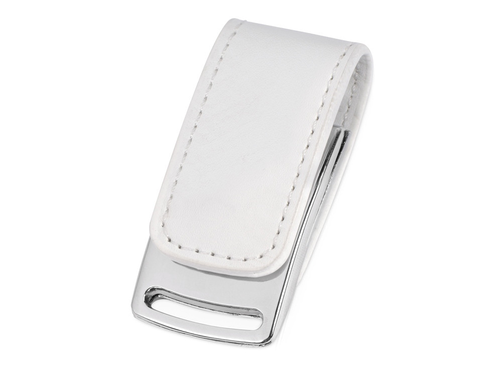 Флеш-карта USB 2.0 16 Gb с магнитным замком Vigo, белый/серебристый - фото 1 - id-p72313705