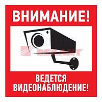 Наклейка  "Внимание, ведётся видеонаблюдение" 200*200 мм