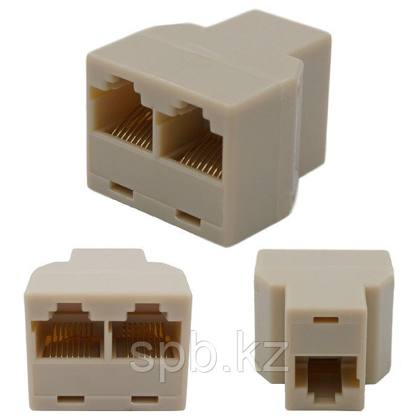 Разветвитель RJ45 (8P8C) CAT5e гнездо на 2 гнезда - фото 1 - id-p72388669