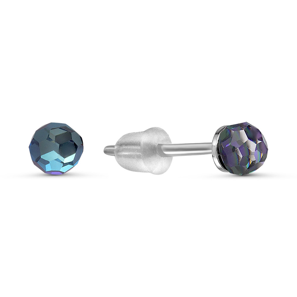 Серьги из серебра с стеклом Красная Пресня 33610570Д