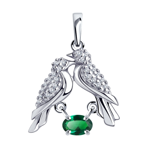 Подвеска из серебра с фианитом Diamant Диамант 94-130-00539-1