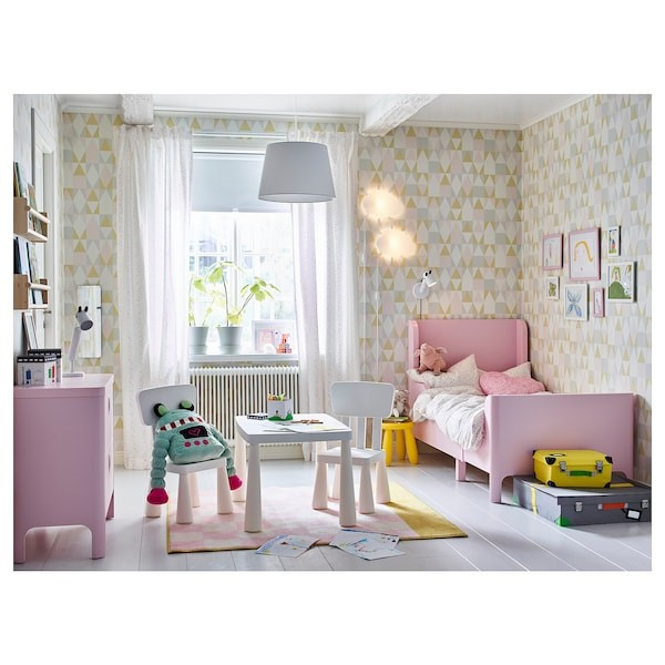Кровать детская раздвижная БУСУНГЕ светло-розовый ИКЕА, IKEA - фото 2 - id-p8186788