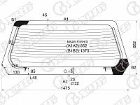 MITSUBISHI CHARIOT GRANDIS N8#W/N9#W 97-03 жылытуы бар артқы шыны (жүксалғыш қақпағы)