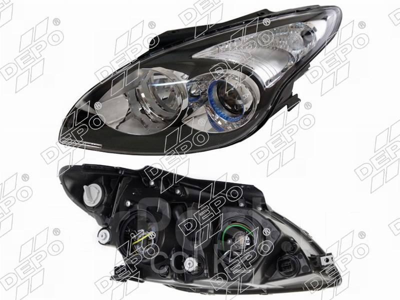 Фара HYUNDAI I30 07-12 черная с электрокоректором