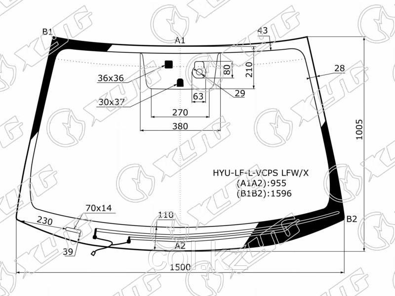 Стекло лобовое в клей HYUNDAI SONATA LF 15-