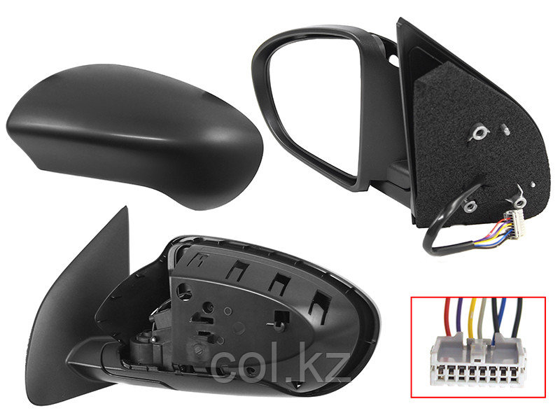 Зеркало NISSAN QASHQAI/DUALIS 06-14 LH обогрев, складное, 7конт