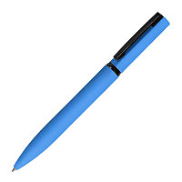 Ручка шариковая MIRROR BLACK, покрытие soft touch, Голубой, -, 38002 22