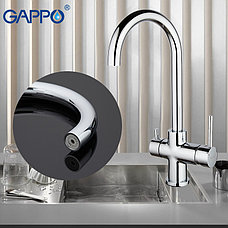 Смеситель для кухни с питьевым каналом хром Gappo G1052-8, фото 2