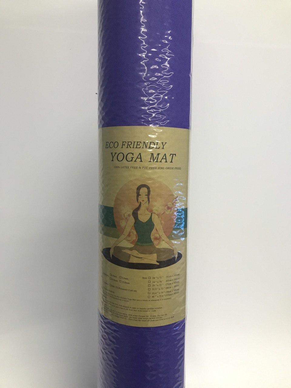 Йога мат SUMIT 183 см x 80 см 6мм.