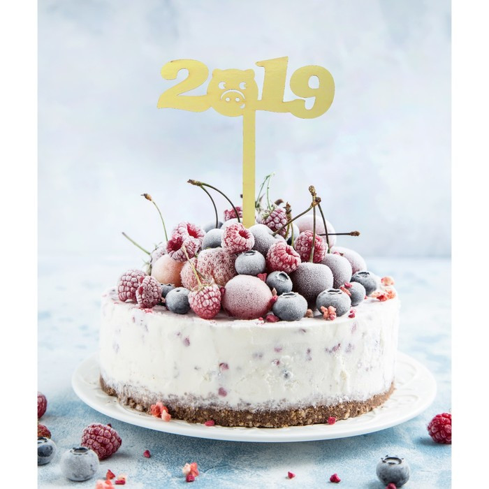 Украшение для торта "2019" хрюшка