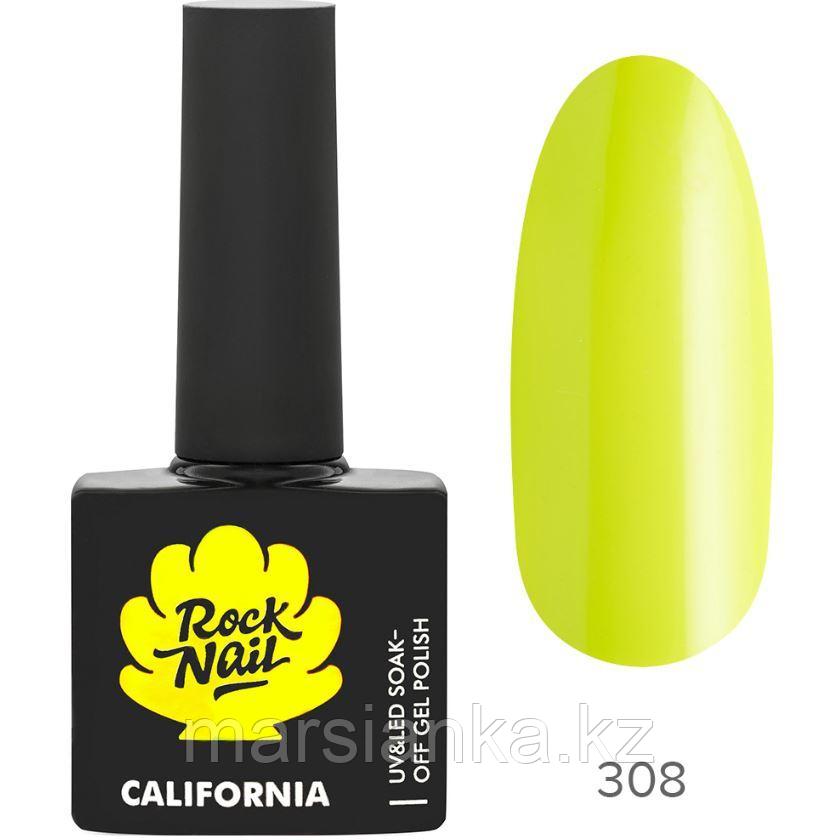 Гель-лак RockNail California #308 Lime Peel, 10мл