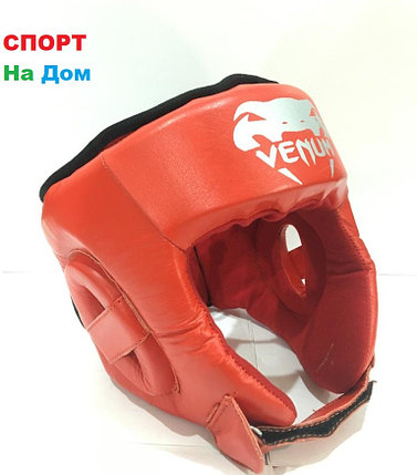 Боксёрский шлем  Venum Размер S Кожзам (цвет красный), фото 2