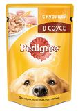 Pedigree 100г  с курицей Педегри Влажный корм Для взрослых собак всех пород