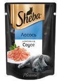 Sheba Pleasure 75г лосось в соусе, консервы для кошек