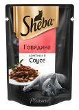 Sheba Pleasure 85г говядина в соусе, консервы для кошек