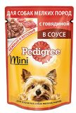 Pedigree 85г с говядиной в соусе Влажный корм для взрослых собак мелких пород, Педегри