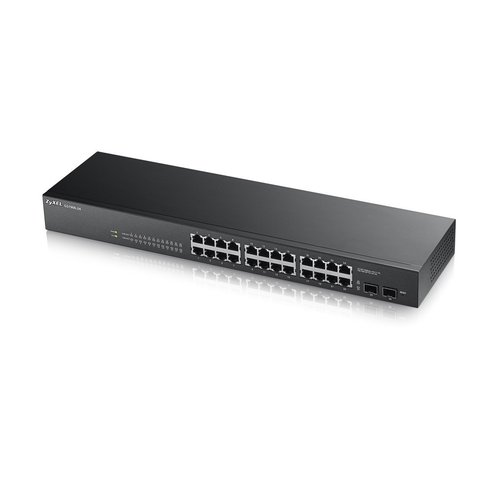 Zyxel GS1900-24 Smart коммутатор 24xGE, 2xSFP, бесшумный