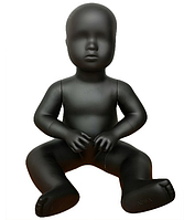 Mанекен детский сидячий 1.5 года (рост 46 см) черный арт. BABY